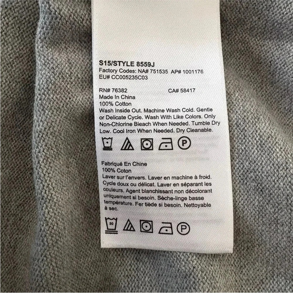 NWT Timberland Men's Gray Cotton V-Neck Sweater Size XXL (1051) - Picture 5 of 5